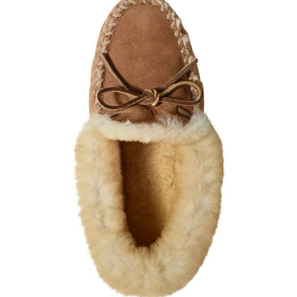 NEW Genuine Shearling Lamb  Premium Suede Upper Women's Wicked Good Moccasins